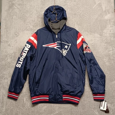 NFL New England Patriots Reversible Cremallera Completa Chaqueta Sudadera con Capucha Hombres XL NUEVO CON ETIQUETAS Foto 1 de 4