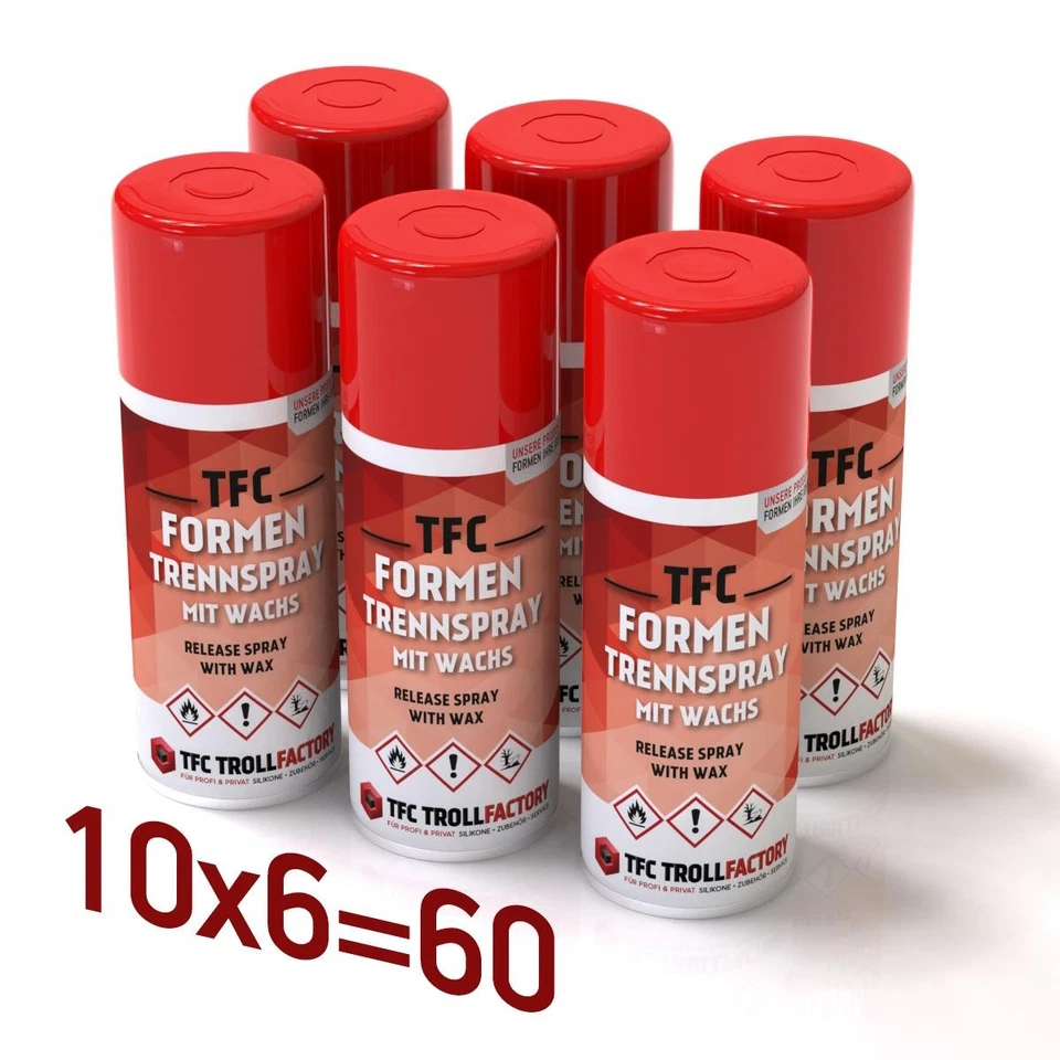 TFC Formen Trennspray mit Wachs für Resin Giessharz silikonfrei - 60 x 400ml - Bild 1 von 4