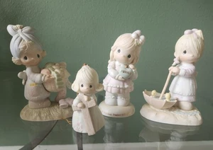 PRECIOUS MOMENTS Be Not Weary LET LOVE REIGN Precious Gift RUGGED CROSS Lot of 4 - Picture 1 of 5