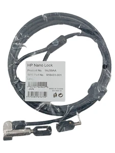 HP Nano Lock Laptop Diebstahlschutz Schwarz Sicherheitsschloss Kabel - Bild 1 von 3