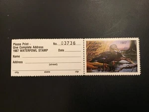 ICOLLECTZONE US 1987 Kentucky KY3 with Tab Duck Stamp - Picture 1 of 1