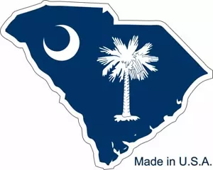 South Carolina Flag State Silhouette Vinyl Sticker Decal - Foto 1 di 1