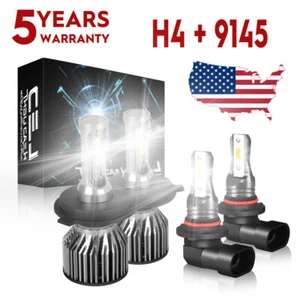 For Toyota Sequoia Sport Utility 4-Door 4.7L 2001-2007 LED Headlight + Fog Bulbs - Picture 1 of 14