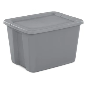 Large 18-Gallon Plastic Storage Bin with Snap-On Lid Stackable & Durable - Picture 1 of 25