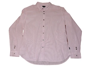 PAUL SMITH JEANS Pink Stripe Shirt Waffle Texture Long Sleeve Button Up Mens XL - Picture 1 of 9