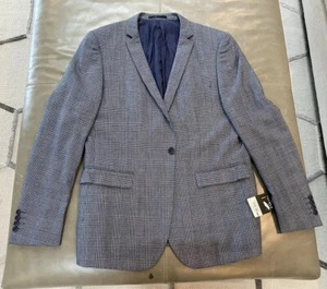 Giacca uomo Topman Nordstrom un bottone misto lana slim fit a quadri 44R 280€ nuova con etichette - Foto 1 di 9