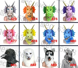 Fursuit Long Haired Husky Fox Mascot Head Party Halloween Fur Role-playing - Picture 1 of 19