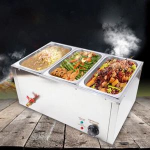 3 Pan 850W Commercial Electric Food Warmer Buffet Steam Table Stainless Steel - Picture 1 of 15