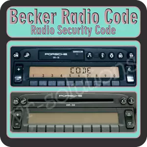 Becker Radio Unlock Code Harman BE2340 BE2282 BE2365 BE2260 BE2330 BE2280 BE2262 - Picture 1 of 2
