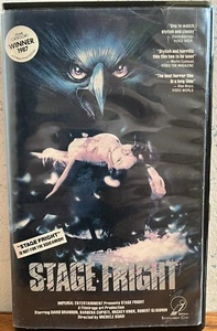 Stagefright (VHS, 1987) Horror  Imperial Ent Corp USED Former Rental TESTED - Picture 1 of 12