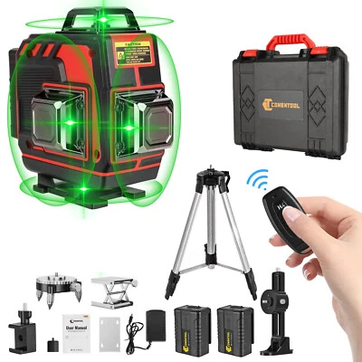 CONENTOOL New 4D 16 Lines Laser Level 360° Green Auto Self Leveling Rotary Cross Measure