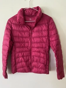 Uniqlo Girls Medium Pink Down Puffer Coat without Hood M - Picture 1 of 3