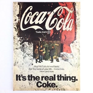 1969 COCA-COLA Coke Vintage Print Ad Advertisement ITS THE REAL THING Soda Pop - Picture 1 of 1