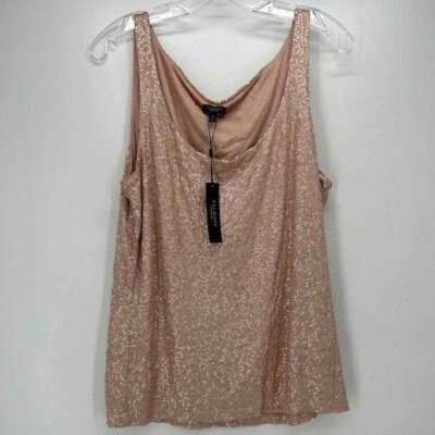 Talbots Sequin Blush Pink Sleeveless Top Tank Size XL New - Image 1 of 2