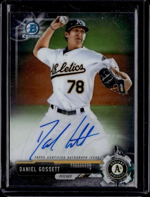Daniel Gossett 2017 Bowman Chrome Auto Rookie #CPA-DG Oakland A's - Image 1 of 2