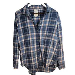 Camisa de novio a cuadros azul American Eagle para mujer XL - Imagen 1 de 7