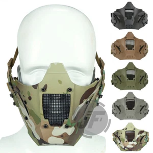 Tactical Hard Shell Mesh Face Protective Mask Modular for FAST/ACH/MICH Helmet - Picture 1 of 12