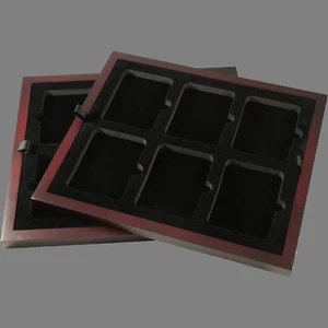Certified / Certified Style Coin Slab Tray for Display Box Mahogany Finish 2 Pak - Picture 1 of 7