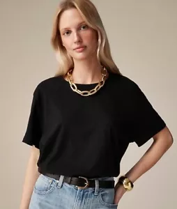 NEU T-Shirt J Crew XS Vintage Jersey klassische Passform Rundhalsausschnitt schwarz T-Shirt - Bild 1 von 3