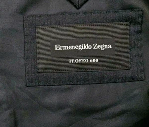 Ermenegildo Zegna Trofeo 600 RECENT Blazer Black Wool Silk US 44L Working Cuffs - Picture 1 of 10