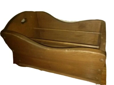 Estante de papel de revista de arce macizo vintage George Bent rústico primitivo Lodge # 367 Foto 1 de 4