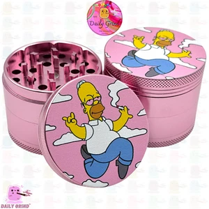 50mm Pink Y2K Cartopn Parody Pink Aluminium Tobacco 4-Part Grinder Funny Gift - Picture 1 of 3