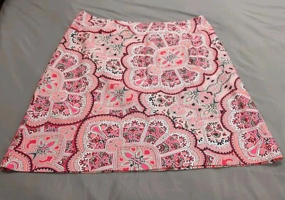 Falda midi East 5th para mujer línea A talla 18 rosa negra grande floral y elástica Foto 1 de 4