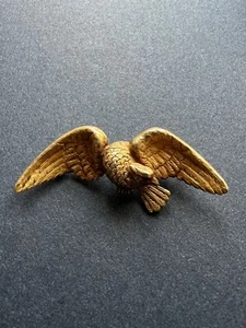 Viktorianische 14K Gold Adler Brosche mit Rubin Augen - Bild 1 von 10