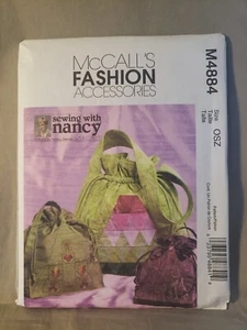M4884 McCall's Fashion Accessories Sewing with Nancy Pattern Purse Bag Tote - Picture 1 of 2