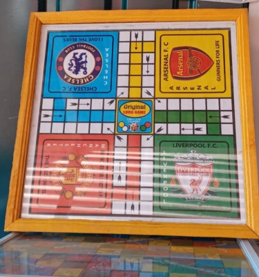 African nigerian ludo,glass covering face with accessories, from Nigeria - Image 1 of 2