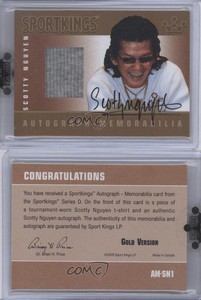 2010 Sportkings Series D Auto Memorabilia Gold Scotty Nguyen #AM-SN1 Auto
