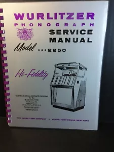 Wurlitzer 2250 Jukebox Service Manual & Parts Catalog (AMR Book) - Picture 1 of 7