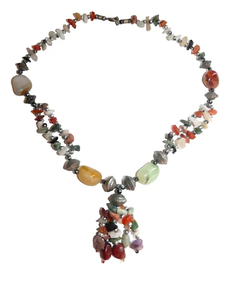 COLLANA di PIETRE miste multicolore   - gioiello - Immagine 1 di 4