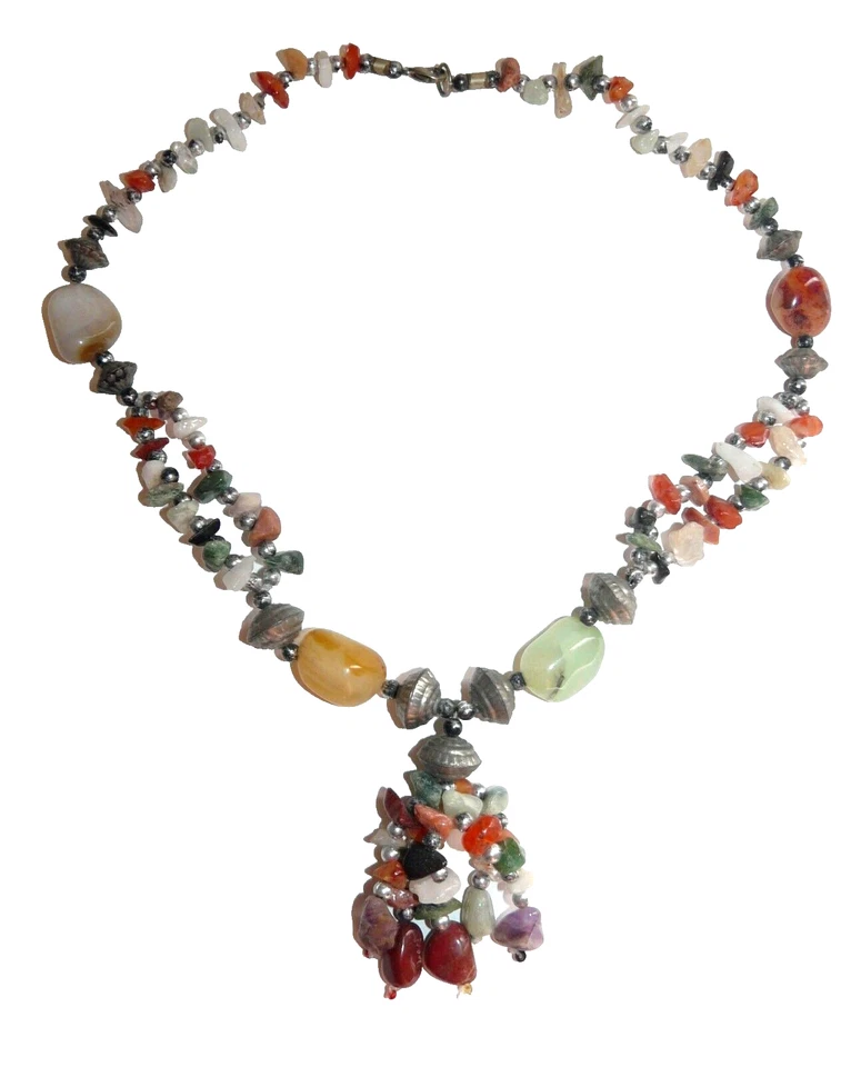 COLLANA di PIETRE miste multicolore   - gioiello - Immagine 1 di 4