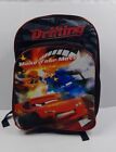 CARS BACKPACK! BLACK RED DRIFTING MAKE YOUR MOVE LARGE SCHOOL DISNEY 16"