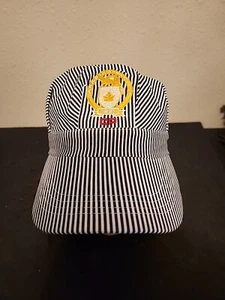Vintage Mütze Kappe Canadian Pacific bestickt Schaffner Ingenieur Druckknopflasche Baumwolle - Bild 1 von 7