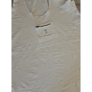 Free People Off-White Sleeveless Tunic Dress L Scoop Back Zip Pocket NWOT - Picture 1 of 8