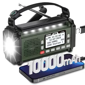 J-924 Digital Radio DAB+/UKW Kurbelradio Notfall mit 10000mAh Akku DAB Radio ... - Bild 1 von 7