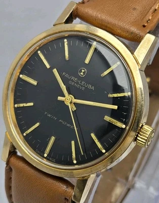 Favre -Leuba Geneve Twin Power 4511-51 Manual Winding Watch Vintage - Image 1 of 4