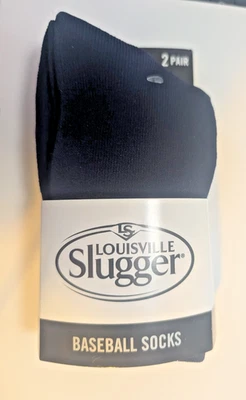 Paquete de 2 calcetines de béisbol Louisville Slugger para jóvenes azul marino talla 10-4 NUEVO Foto 1 de 2