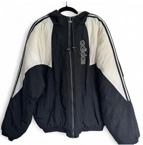 Adidas 90s Quilted Puffer Jacket Men’s Size: L White x Black VINTAGE - Bild 1 von 11