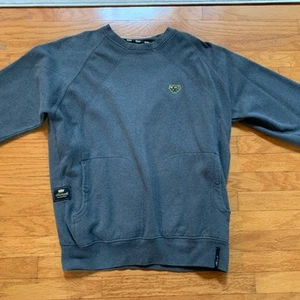 Vintage Akademiks Herren Gr. Large grau Pullover strapazierfähig mit Taschen - Bild 1 von 9
