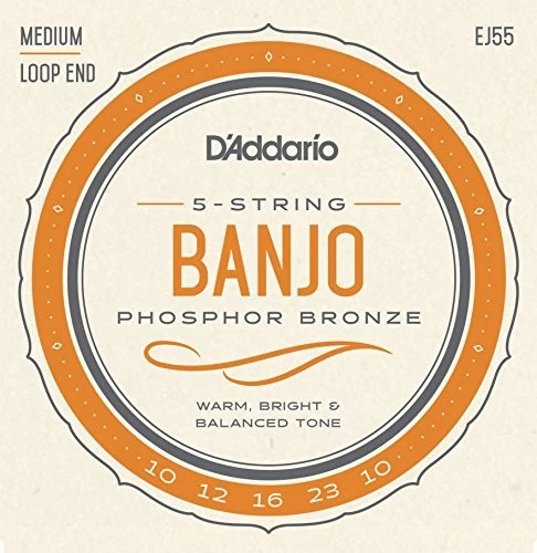 D'Addario EJ55 5-String Banjo Strings, Phosphor Bronze, Medium, 10-23 - Image 1 of 1