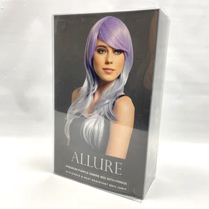 Halloween! Dark Purple Ombré Long Wig With Fringe Hair Style Wig Cosplay - Picture 1 of 7