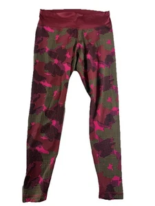 ADIDAS Women's Large L Camo Camouflage Print High Rise Athletic Workout Leggings - Picture 1 of 11