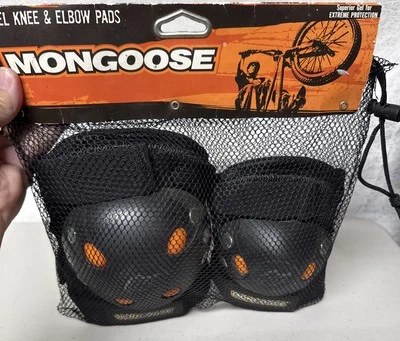 Mongoose Knee & Elbow Pads Kids Youth High Impact Protective Shell Gel Inserts - Image 1 of 2