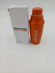 Club Early Bird Branded Stainless Steel Shaker Cup 10 oz Screw on Lid Orange - Picture 1 of 8