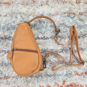 Vintage LL Bean AMERIBAG Camal Colored Leather MINI Crossbody Sling Bag - Bild 1 von 5