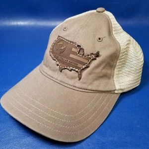 Blue Collar Nation leather USA Patch tan mesh back adjustable cap 13 star - Picture 1 of 10