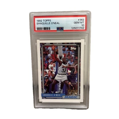 1992-93 Topps #362 Shaquille O'Neal RC ROOKIE Orlando Magic PSA 10 GEM ESTADO PERFEITO - Imagem 1 de 2